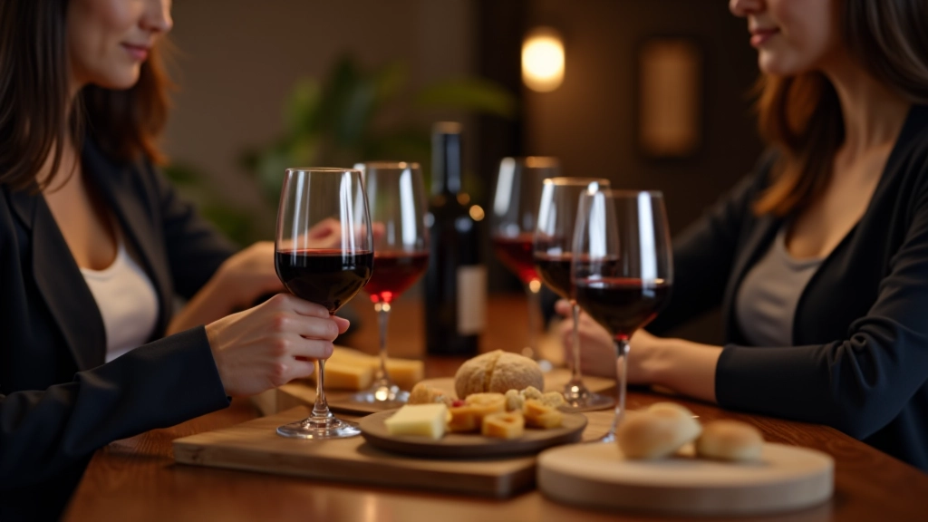 Wine tasting evening in Riga studio with glasses and bottles